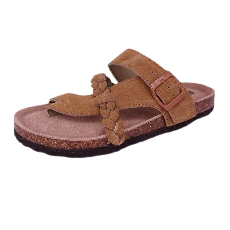 Damen-Sandalen mit geflochtenem Riemchen und Fußbett